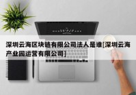 深圳云海区块链有限公司法人是谁[深圳云海产业园运营有限公司]